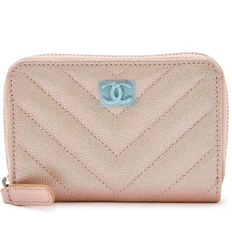 chanel chevron coin purse|CHANEL Caviar Chevron Quilted Zip Coin Purse Pink.